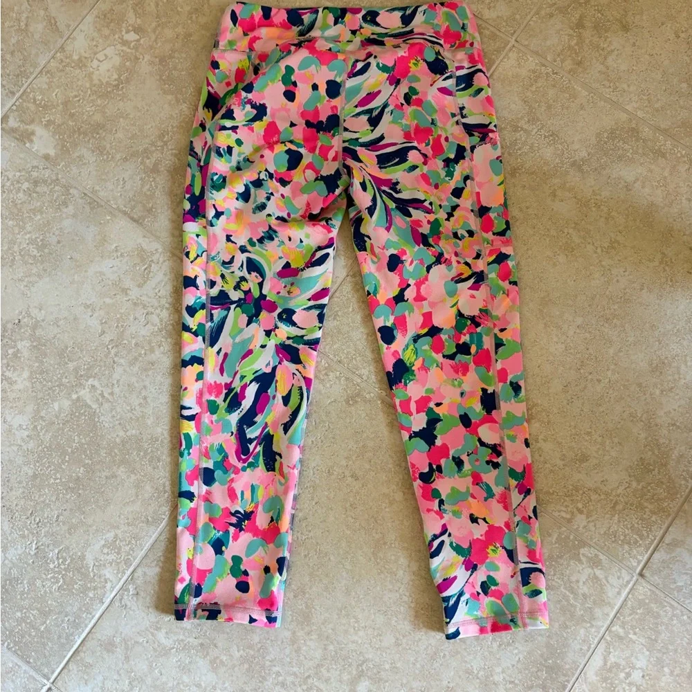 Lilly Pulitzer Weekender Midi Legging in Pina Colada Club - Picture 3 of 4